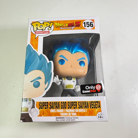 BOX FLAWS VIEW PHOTOS Super Saiyan God Super Saiyan Vegeta (Metallic) - Dragon Ball Z Funko Pop Vinyl Figure 156 Anime Exclusive