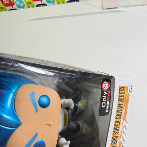 BOX FLAWS VIEW PHOTOS Super Saiyan God Super Saiyan Vegeta (Metallic) - Dragon Ball Z Funko Pop Vinyl Figure 156 Anime Exclusive