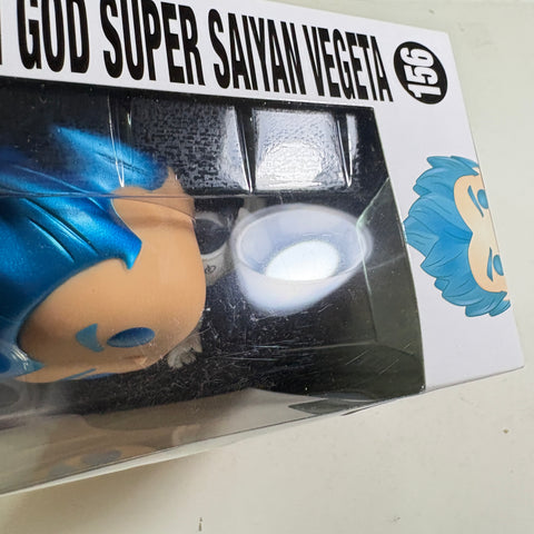 BOX FLAWS VIEW PHOTOS Super Saiyan God Super Saiyan Vegeta (Metallic) - Dragon Ball Z Funko Pop Vinyl Figure 156 Anime Exclusive