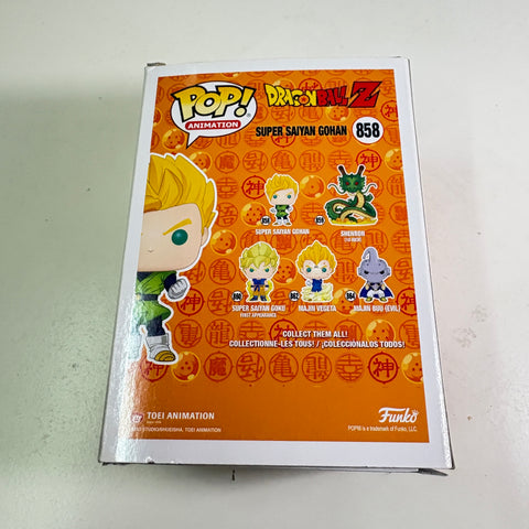 BOX FLAWS VIEW PHOTOS Super Saiyan Gohan - Dragon Ball Z Funko Pop Vinyl Figure 858 Anime Exclusive