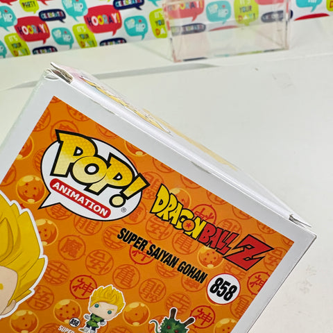 BOX FLAWS VIEW PHOTOS Super Saiyan Gohan - Dragon Ball Z Funko Pop Vinyl Figure 858 Anime Exclusive