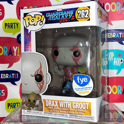 Guardians of The Galaxy - Drax with Groot Marvel Funko Pop 262 FYE Exclusive
