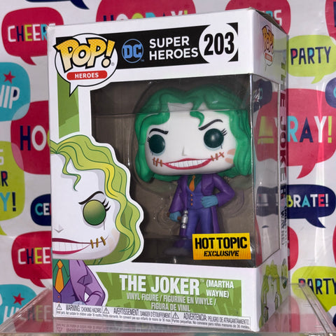 SEVERE BOX DAMAGE VIEW PHOTOS The Joker Martha Wayne - Marvel Funko Pop Vinyl Figure 203 Exclusive