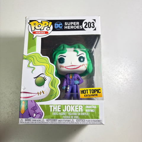 SEVERE BOX DAMAGE VIEW PHOTOS The Joker Martha Wayne - Marvel Funko Pop Vinyl Figure 203 Exclusive