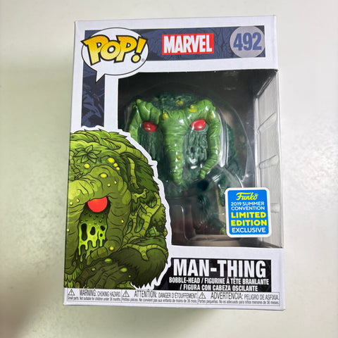 BOX FLAWS VIEW PHOTOS Man-Thhing - Marvel Funko Pop Vinyl Figure 492 Exclusive