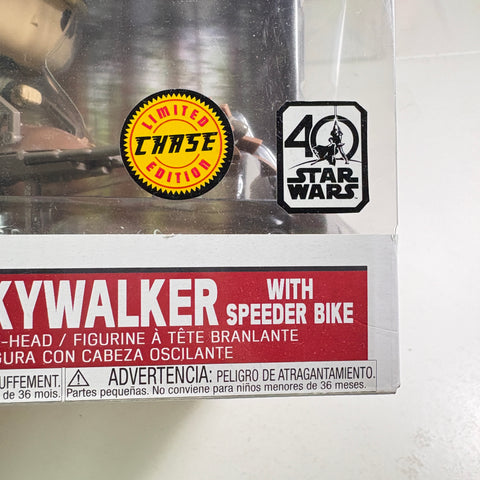 BOX FLAWS VIEW PHOTOS Luke Skywalker with Speeder Bike - Star Wars Funko Pop Vinyl Figure 229