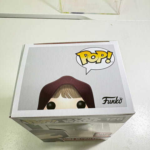BOX FLAWS VIEW PHOTOS Luke Skywalker (Hood) - Star Wars Funko Pop 126 Vinyl Figure Exclusive