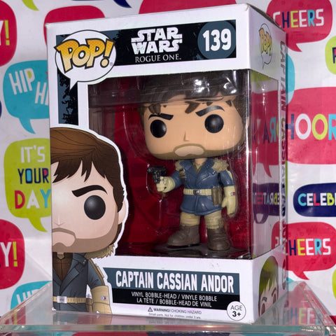 BOX DAMAGE VIEW PHOTOS Captain Cassian Andor - Star Wars Funko Pop 139 Vinyl Figure
