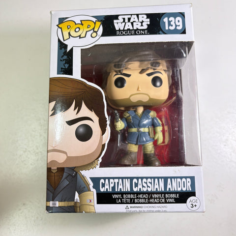 BOX DAMAGE VIEW PHOTOS Captain Cassian Andor - Star Wars Funko Pop 139 Vinyl Figure