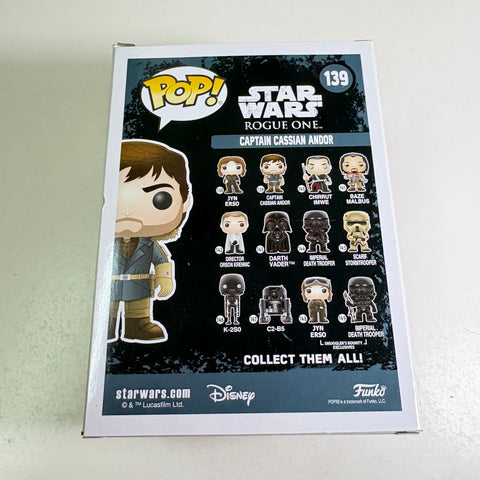BOX DAMAGE VIEW PHOTOS Captain Cassian Andor - Star Wars Funko Pop 139 Vinyl Figure