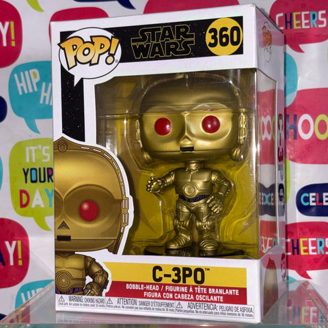 BOX FLAWS VIEW PHOTOS C-3PO (Red Eyes) - Star Wars Funko Pop 360 Vinyl Figure