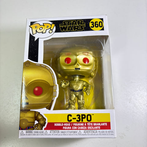 BOX FLAWS VIEW PHOTOS C-3PO (Red Eyes) - Star Wars Funko Pop 360 Vinyl Figure