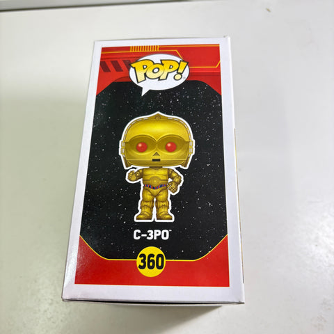 BOX FLAWS VIEW PHOTOS C-3PO (Red Eyes) - Star Wars Funko Pop 360 Vinyl Figure