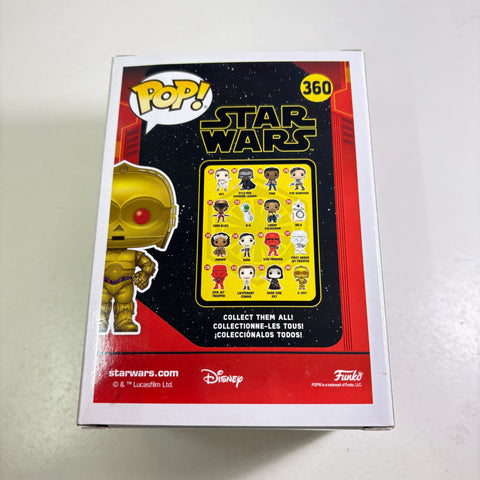 BOX FLAWS VIEW PHOTOS C-3PO (Red Eyes) - Star Wars Funko Pop 360 Vinyl Figure