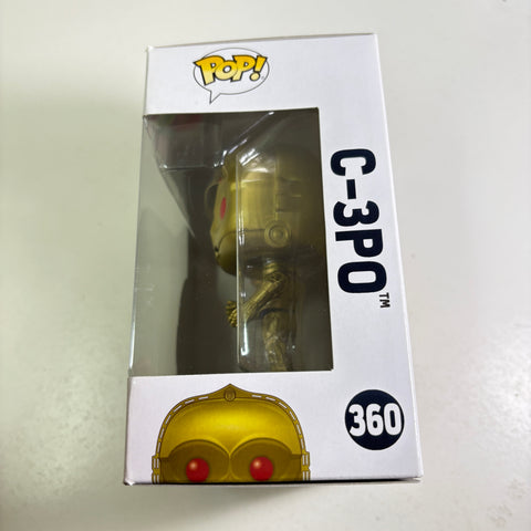 BOX FLAWS VIEW PHOTOS C-3PO (Red Eyes) - Star Wars Funko Pop 360 Vinyl Figure