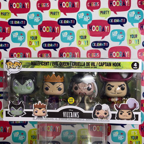 Maleficent/Evil Queen/Cruella De Vil/Captain Hook Disney Funko Pop Vinyl Figures (36.8 Cm L × 9.5 Cm W × 15.9 Cm H)