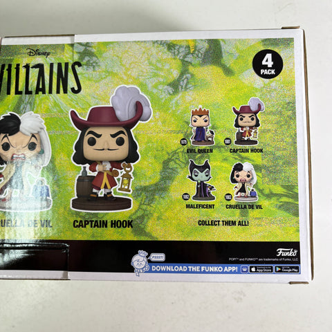 Maleficent/Evil Queen/Cruella De Vil/Captain Hook Disney Funko Pop Vinyl Figures (36.8 Cm L × 9.5 Cm W × 15.9 Cm H)