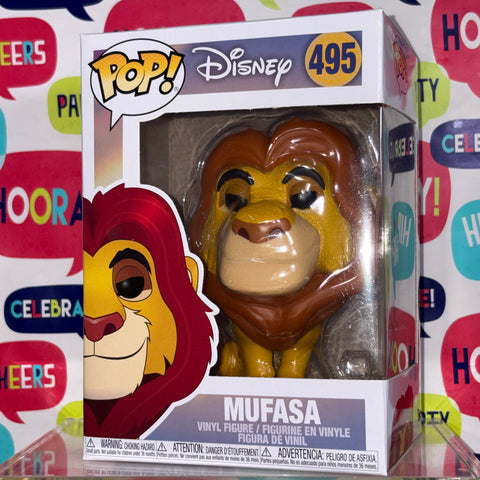 Mufasa - Lion King Disney Funko Pop 495 Vinyl Figure (11.4 Cm L × 8.9 Cm W × 15.9 Cm H)