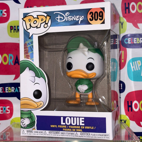 BOX FLAW VIEW PHOTOS Louie - Ducktales Disney Funko Pop 309 Vinyl Figure (11.4 Cm L × 8.9 Cm W × 15.9 Cm H)