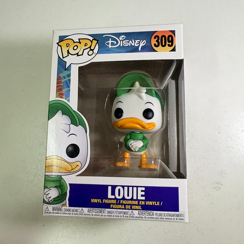 BOX FLAW VIEW PHOTOS Louie - Ducktales Disney Funko Pop 309 Vinyl Figure (11.4 Cm L × 8.9 Cm W × 15.9 Cm H)