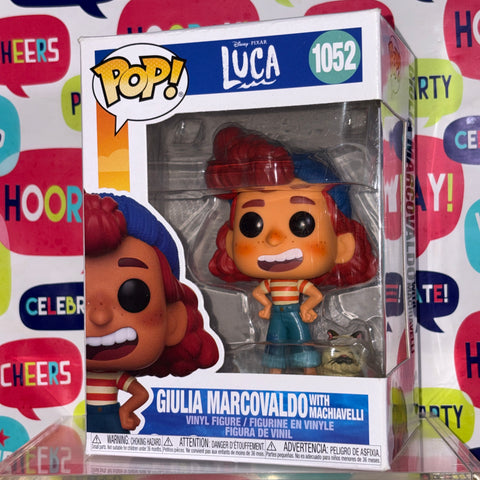 Giulia Marcovaldo with Machiavelli - Luca Disney Funko Pop 1052 Vinyl Figure (11.4 Cm L × 8.9 Cm W × 15.9 Cm H)