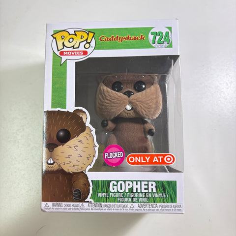 BOX FLAWS VIEW PHOTOS Gopher (FLOCKED)-Caddyshack Funko Pop Vinyl Figure 724 Collectible Exclusive