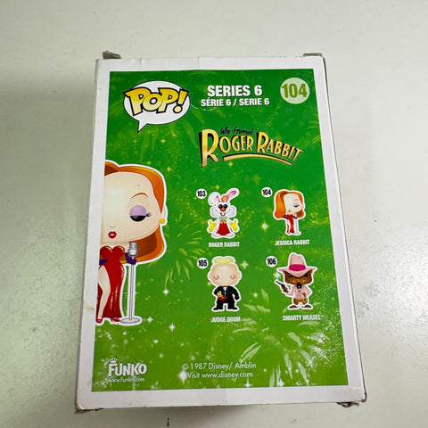 SEVERE BOX DAMAGE Jessica Rabbit - Who Framed Roger Rabbit Disney Funko Pop 104 Vinyl Figure (11.4 Cm L × 8.9 Cm W × 15.9 Cm H)