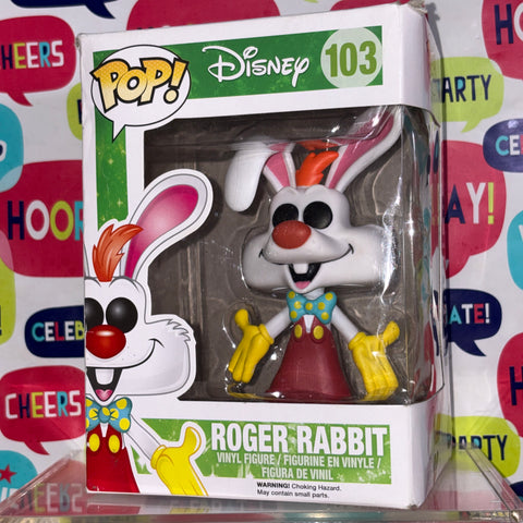 SEVERE BOX DAMAGE Roger Rabbit - Who Framed Roger Rabbit Disney Funko Pop 103 Vinyl Figure (11.4 Cm L × 8.9 Cm W × 15.9 Cm H)