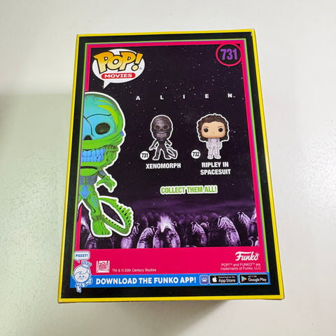 Xenomorph BLACKLIGHT - Funko Pop 731 Alien Vinyl Figure 731 Exclusive