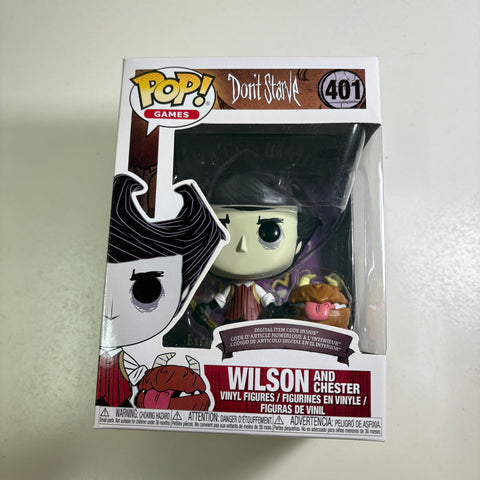 Don't Starve - Wilson & Chester Funko Pop 401 (UNUSED CODE INCLUDED)