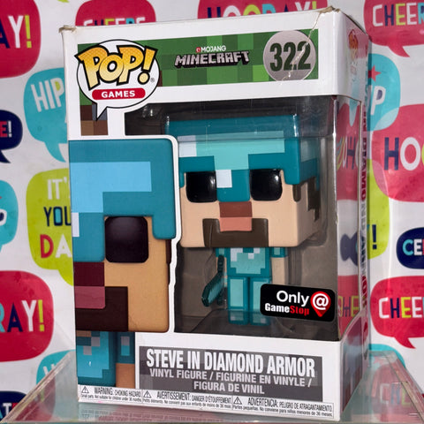 Minecraft - Steve in Diamond Armor Funko Pop 322 Gamestop Exclusive