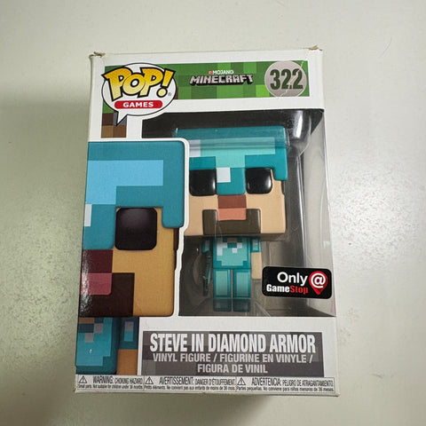 Minecraft - Steve in Diamond Armor Funko Pop 322 Gamestop Exclusive