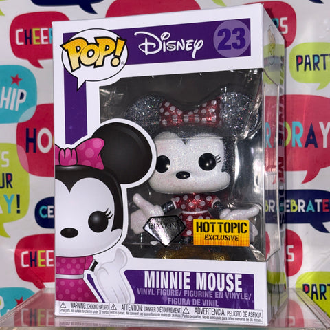 BOX FLAWS Minnie Mouse DIAMOND Disney Funko Pop 23 EXCLUSIVE Vinyl Figure (11.4 Cm L × 8.9 Cm W × 15.9 Cm H)