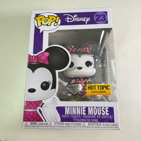 BOX FLAWS Minnie Mouse DIAMOND Disney Funko Pop 23 EXCLUSIVE Vinyl Figure (11.4 Cm L × 8.9 Cm W × 15.9 Cm H)