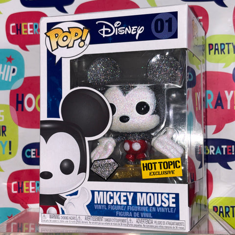 Mickey Mouse DIAMOND - Disney Funko Pop 01 Vinyl Figure (11.4 Cm L × 8.9 Cm W × 15.9 Cm H)