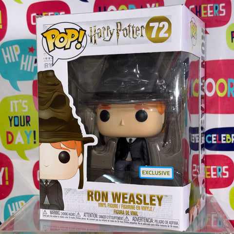 BOX FLAW VIEW PHOTOS Ron Weasley with Sorting Hat - Harry Potter Funko Pop Vinyl Figure 72 Exclusive