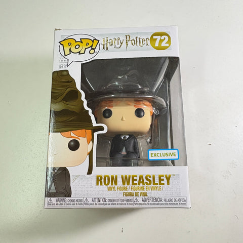 BOX FLAW VIEW PHOTOS Ron Weasley with Sorting Hat - Harry Potter Funko Pop Vinyl Figure 72 Exclusive