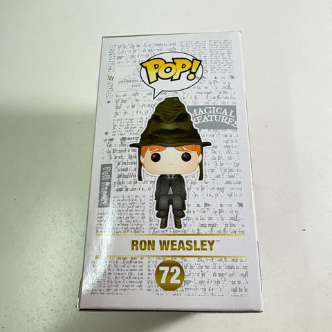 BOX FLAW VIEW PHOTOS Ron Weasley with Sorting Hat - Harry Potter Funko Pop Vinyl Figure 72 Exclusive