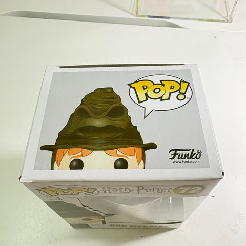 BOX FLAW VIEW PHOTOS Ron Weasley with Sorting Hat - Harry Potter Funko Pop Vinyl Figure 72 Exclusive