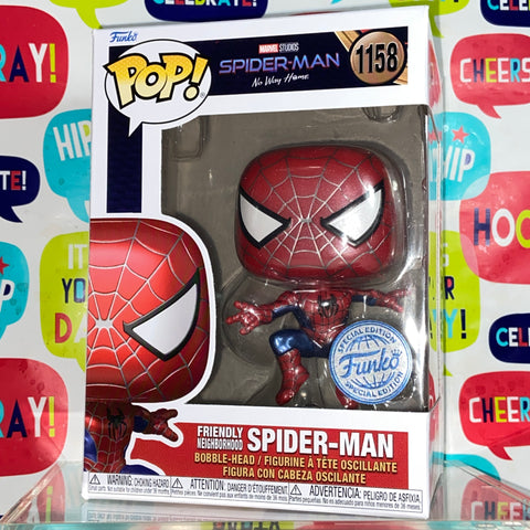 Spider Man (No Way Home - Metallic): Marvel Funko Pop 1158
