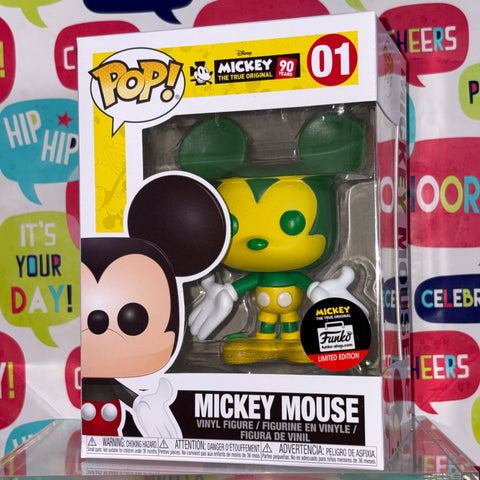 Mickey Mouse Green/Yellow Phillipines Exclusive - Disney Funko Pop 01 Vinyl Figure (11.4 Cm L × 8.9 Cm W × 15.9 Cm H)