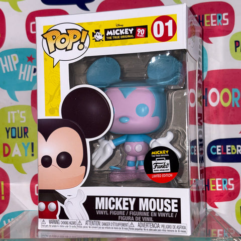 Mickey Mouse Pink/Blue Phillipines Exclusive - Disney Funko Pop 01 Vinyl Figure (11.4 Cm L × 8.9 Cm W × 15.9 Cm H)