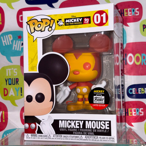 Mickey Mouse Orange/RED Phillipines Exclusive - Disney Funko Pop 01 Vinyl Figure (11.4 Cm L × 8.9 Cm W × 15.9 Cm H)