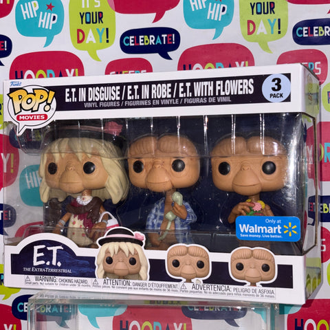 BOX FLAWS VIEW PHOTOS E.T. 3-Pack - E.T. The Extra-Terrestrial Funko Pop 1259 Vinyl Figure Exclusive