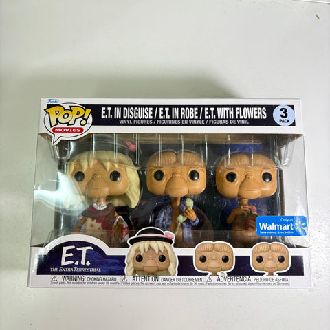 BOX FLAWS VIEW PHOTOS E.T. 3-Pack - E.T. The Extra-Terrestrial Funko Pop 1259 Vinyl Figure Exclusive