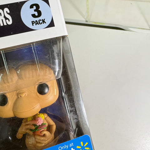 BOX FLAWS VIEW PHOTOS E.T. 3-Pack - E.T. The Extra-Terrestrial Funko Pop 1259 Vinyl Figure Exclusive