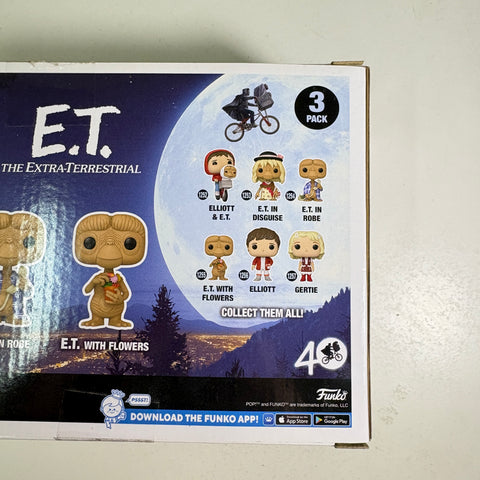 BOX FLAWS VIEW PHOTOS E.T. 3-Pack - E.T. The Extra-Terrestrial Funko Pop 1259 Vinyl Figure Exclusive