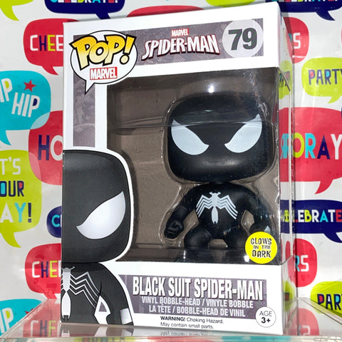 Spider Man (Black Suit - Glow): Marvel Funko Pop 79