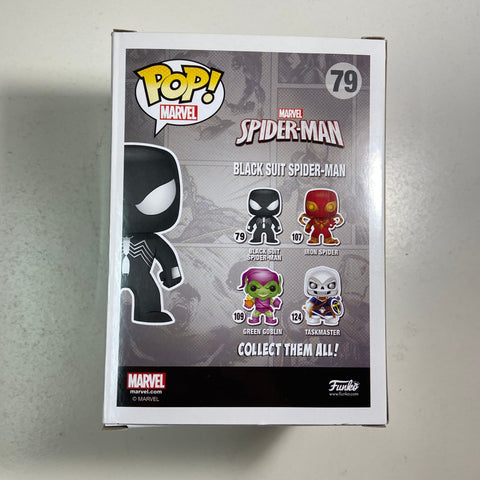 Spider Man (Black Suit - Glow): Marvel Funko Pop 79
