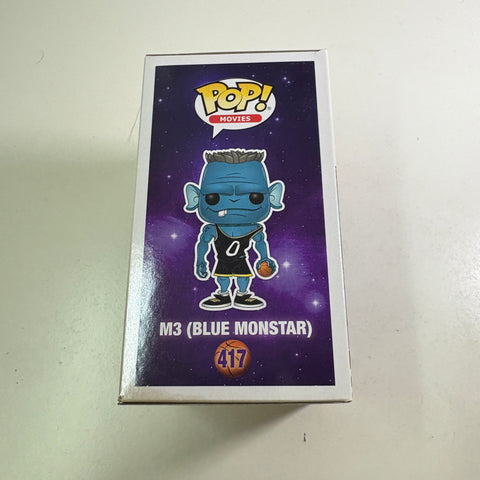 BOX FLAWS VIEW PHOTOS M3 Blue Monstar - Space Jam Funko Pop 417 Vinyl Figure (11.4 Cm L × 8.9 Cm W × 15.9 Cm H)